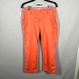 Liverpool Los Angeles Pants Women 4/27 Orange Slash Pockets Straight Leg Outdoor